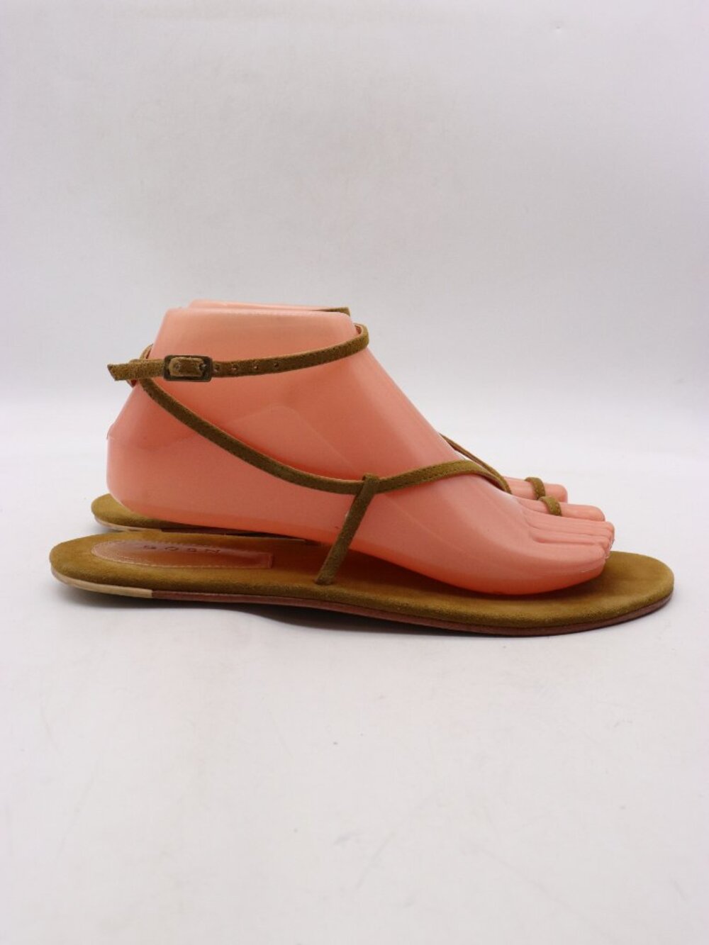 Doen Leather Strappy Sandals Women's Size EU 39 Brown Khaki Green Casual Sandals